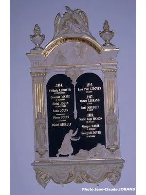 Plaque commémorative église d'Amigny