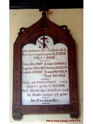 Plaque commémorative église d'Anctoville-sur-Boscq