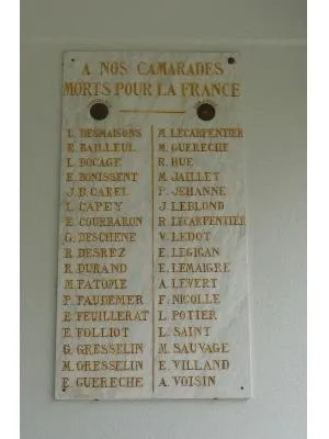 Plaque du Collège Gambetta de Carentan