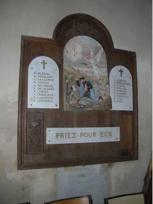 Plaque commémorative église d'Étienville