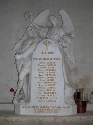 Plaque commémorative église de Fontenay-sur-Mer
