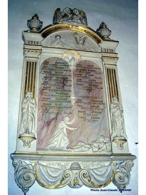 Plaque commémorative église de La Mancellière-sur-Vire
