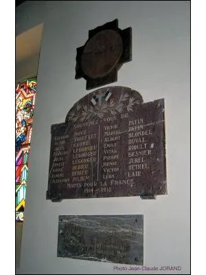 Plaque commémorative église du Mesnil-Gilbert