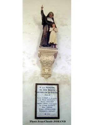 Plaque commémorative église de Montsurvent