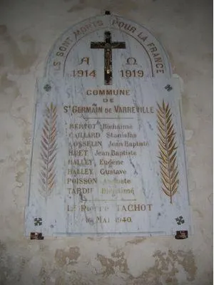 Plaque commémorative église de Saint-Germain-de-Varreville