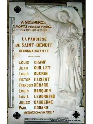Plaque église Saint-Benoit de Saint-James
