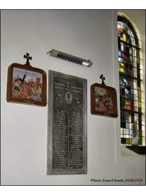 Plaque commémorative église de Saint-Michel-de-Montjoie