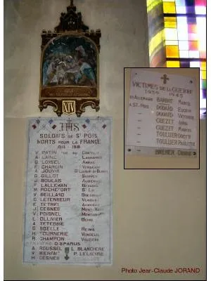 Plaques commémoratives église de Saint-Pois