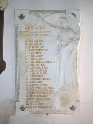 Plaque commémorative église de Saint-Rémy-des-Landes