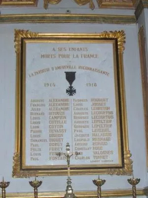 Plaque église 1914-1918 d'Amfreville