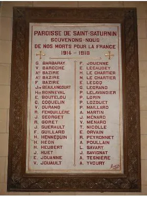 Plaque église Saint-Saturnin d'Avranches