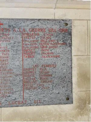 Plaques aux morts 1914-1918 de l'église de Bricquebec