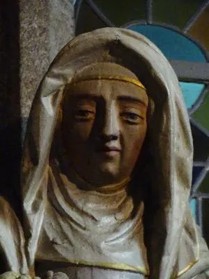 Groupe sculpté : Sainte-Anne et la Vierge dans l'Église Notre-Dame de Villedieu-les-Poêles