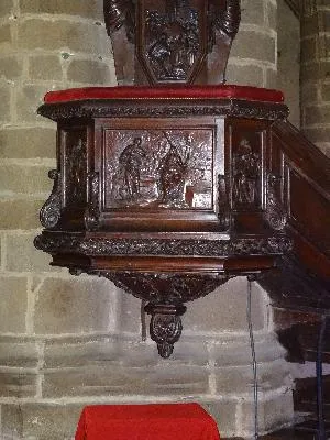 Chaire à prêcher dans l'Église Notre-Dame de Villedieu-les-Poêles