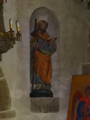 Statuette de Saint-Benoît dans l'Église Saint-Pierre du Mont-Saint-Michel