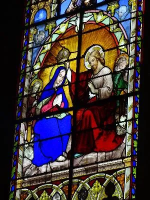 Vitrail Baie F dans l'Église Notre-Dame-de-l'Assomption de Sainte-Mère-Église