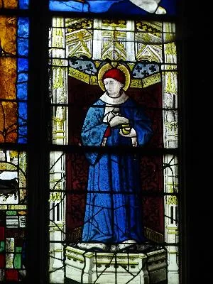 Vitrail Baie 8 : L'Assomption de la Vierge dans l'Église Notre-Dame de Saint-Lô