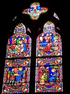 Vitrail Baie 7 : Saint-Louis dans la Chapelle de la Bucaille à Cherbourg