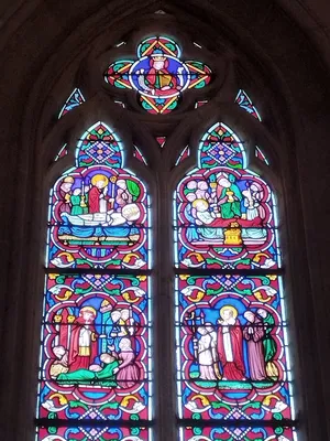 Vitrail 10 : Saint-Lô dans la Chapelle de la Bucaille à Cherbourg