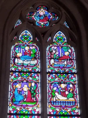 Vitrail 12 : Saint-Bohaire dans la Chapelle de la Bucaille à Cherbourg