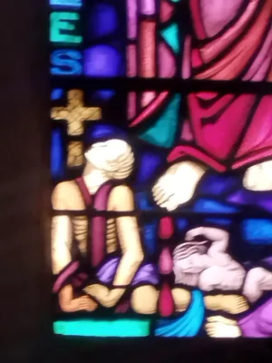 Vitrail Baie 1 : Saint-Charles-Borromée de l'Église Notre-Dame à Digosville