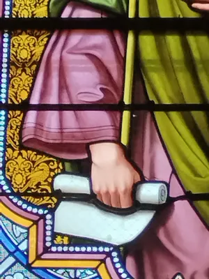 Vitrail Baie 13 : Saint-Roger dans l'Église Notre-Dame à Querqueville