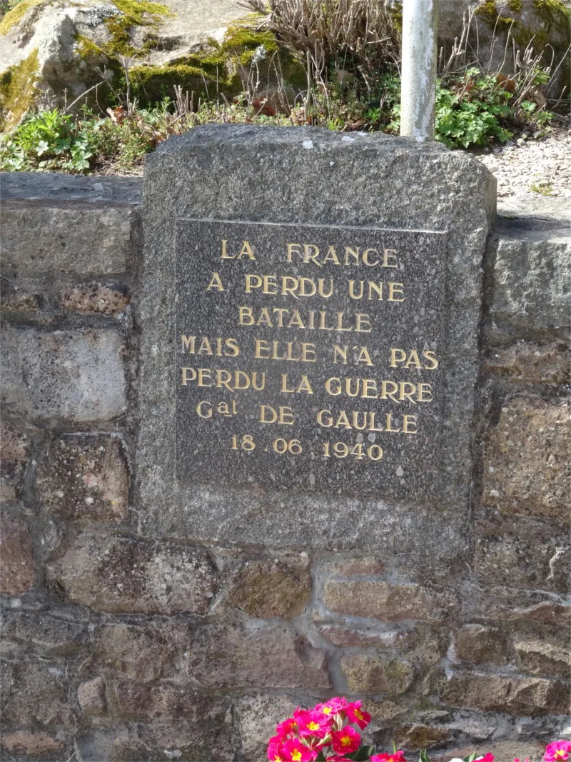 Plaque Charles De Gaulle de Flamanville