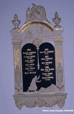 Plaque commémorative église d'Amigny