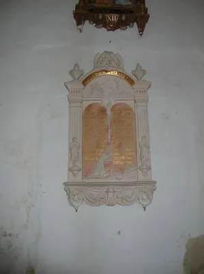 Plaque commémorative église de Carquebut