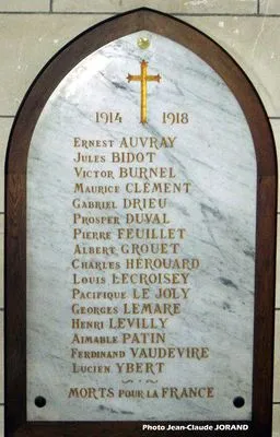 Plaque commémorative église de Gourfaleur