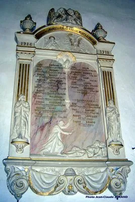 Plaque commémorative église de La Mancellière-sur-Vire