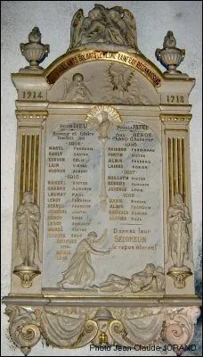 Plaque commémorative église du Mesnil-Rainfray