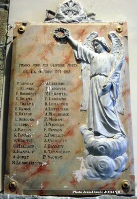 Plaque commémorative église 1914-1918 du Mesnil-Villeman