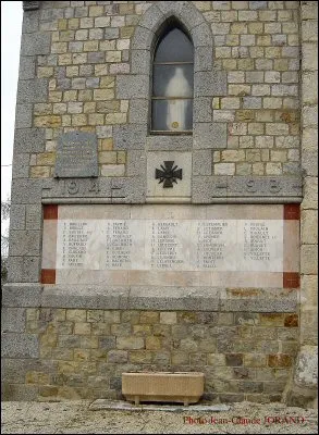Plaque commémorative église de Saint-Georges-de-Rouelley