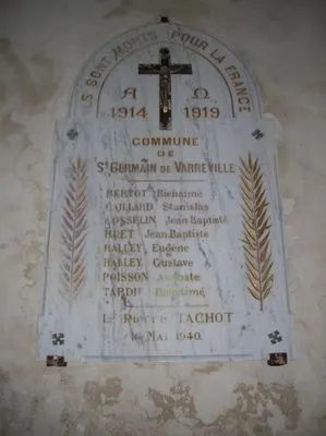 Plaque commémorative église de Saint-Germain-de-Varreville