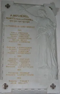Plaque commémorative église de Saint-Marcouf