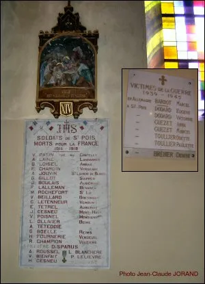 Plaques commémoratives église de Saint-Pois
