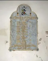 Plaque commémorative église de Virandeville