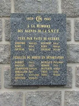 Plaque SNCF 1939-1945 de Coutances