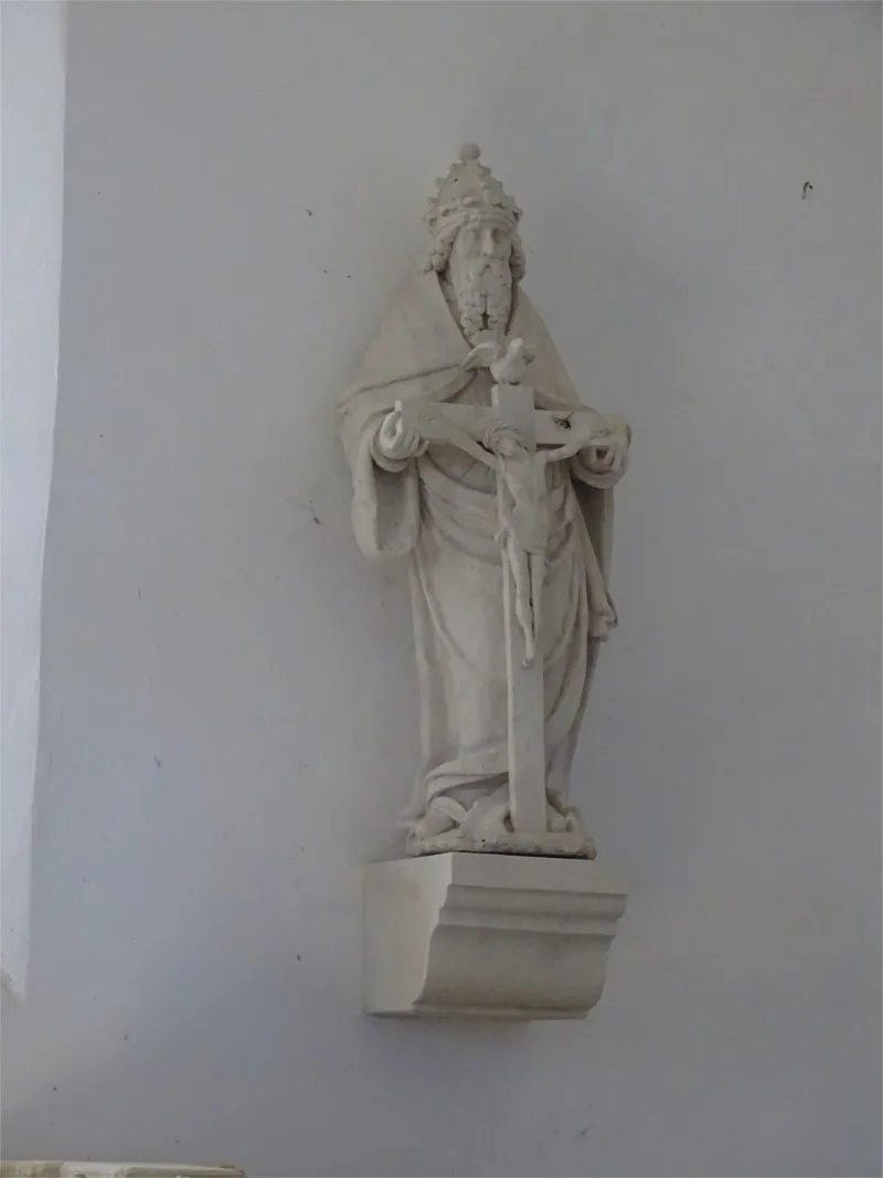 Groupe sculpté : La Trinité dans l'Église Saint-Pierre de Gatteville-le-Phare