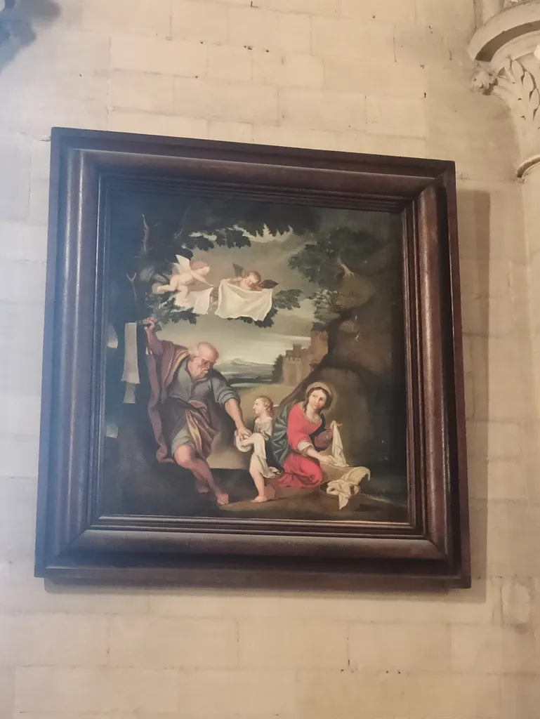 Tableau et son cadre : La Lessive de la Sainte Famille dans la Cathédrale Notre-Dame de Coutances