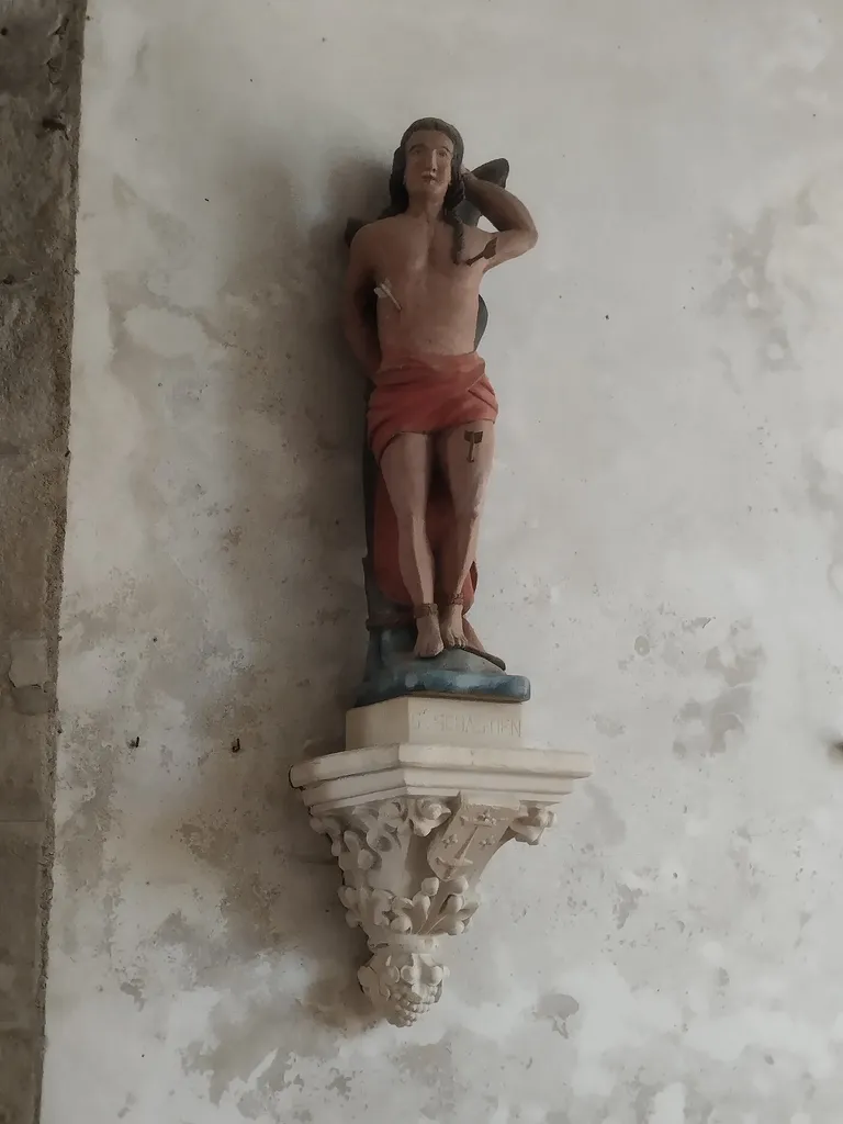 Statue de Saint-Sébastien dans l'Église Notre-Dame à Querqueville
