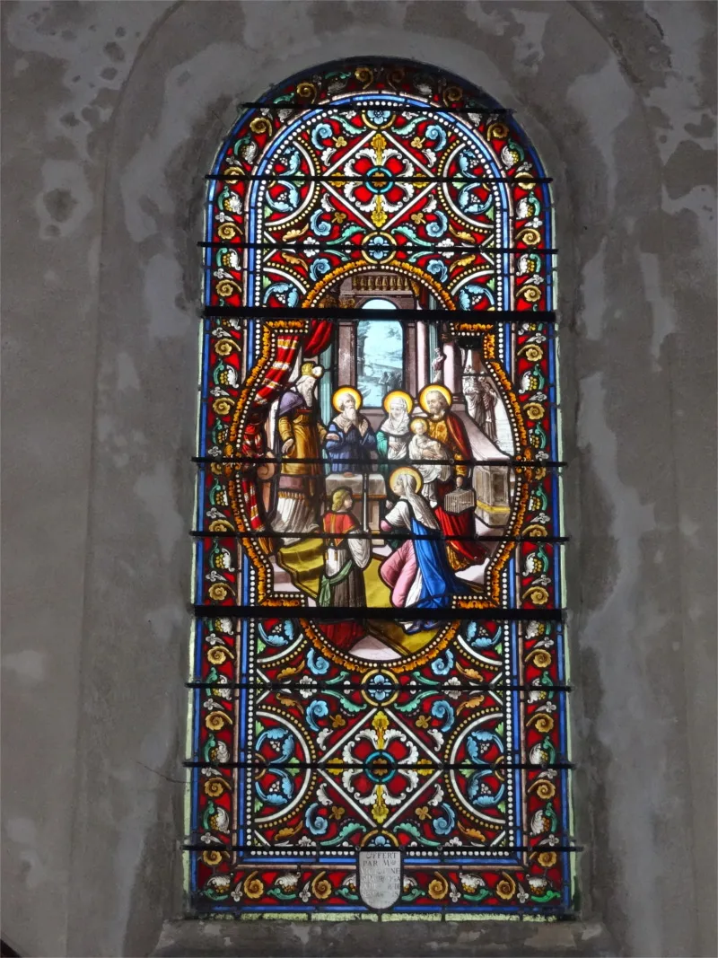 Vitrail Baie E dans l'église Notre-Dame-de-l'Espérance de Bréhal