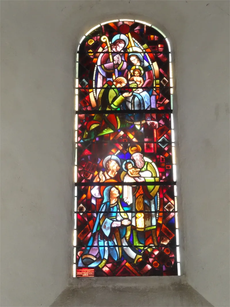Vitrail Baie C dans l'église Notre-Dame de Beaumont-Hague