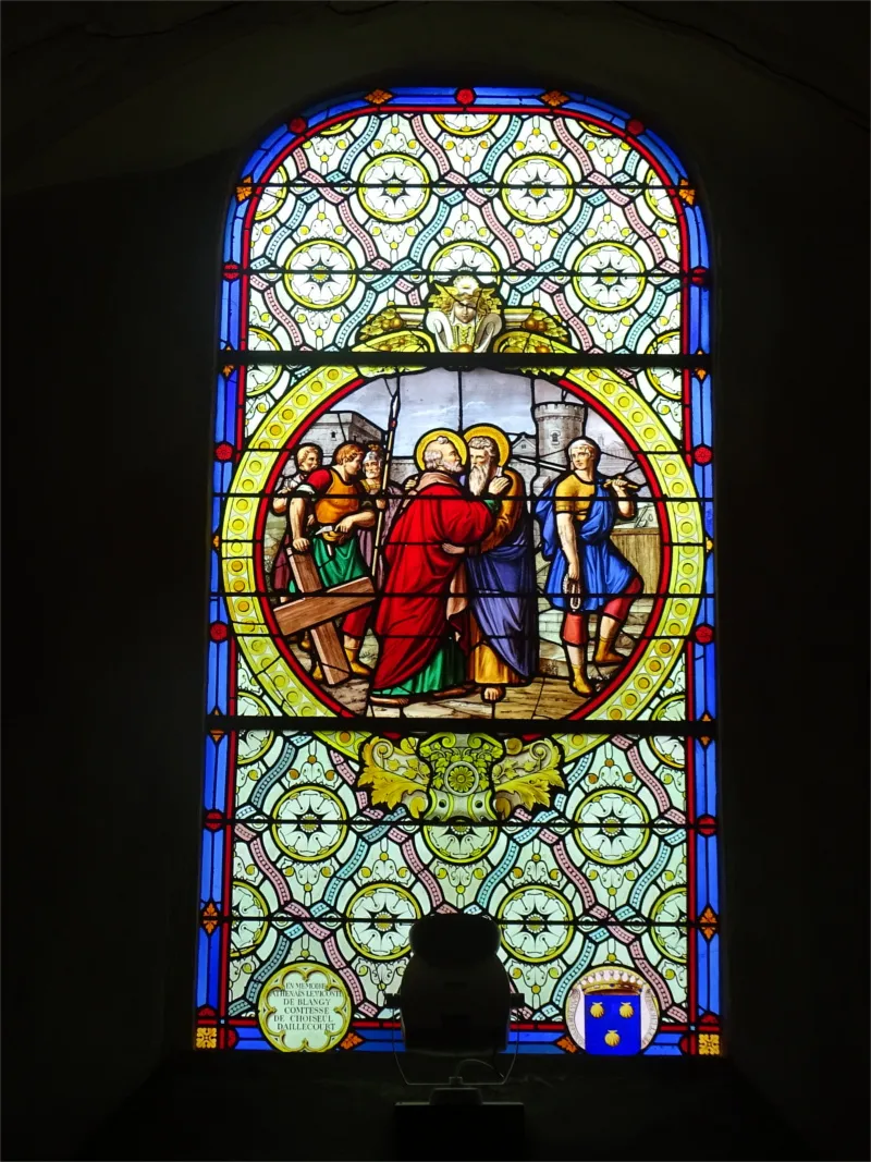 Vitrail Baie A dans l'Église Saint-Pierre de Saint-Pierre-Église