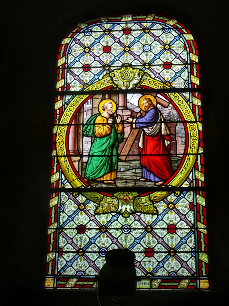 Vitrail Baie D dans l'Église Saint-Pierre de Saint-Pierre-Église