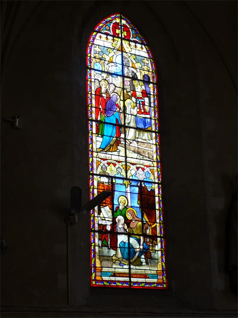 Vitrail Baie B dans l'Église Notre-Dame-de-l'Assomption de Sainte-Mère-Église