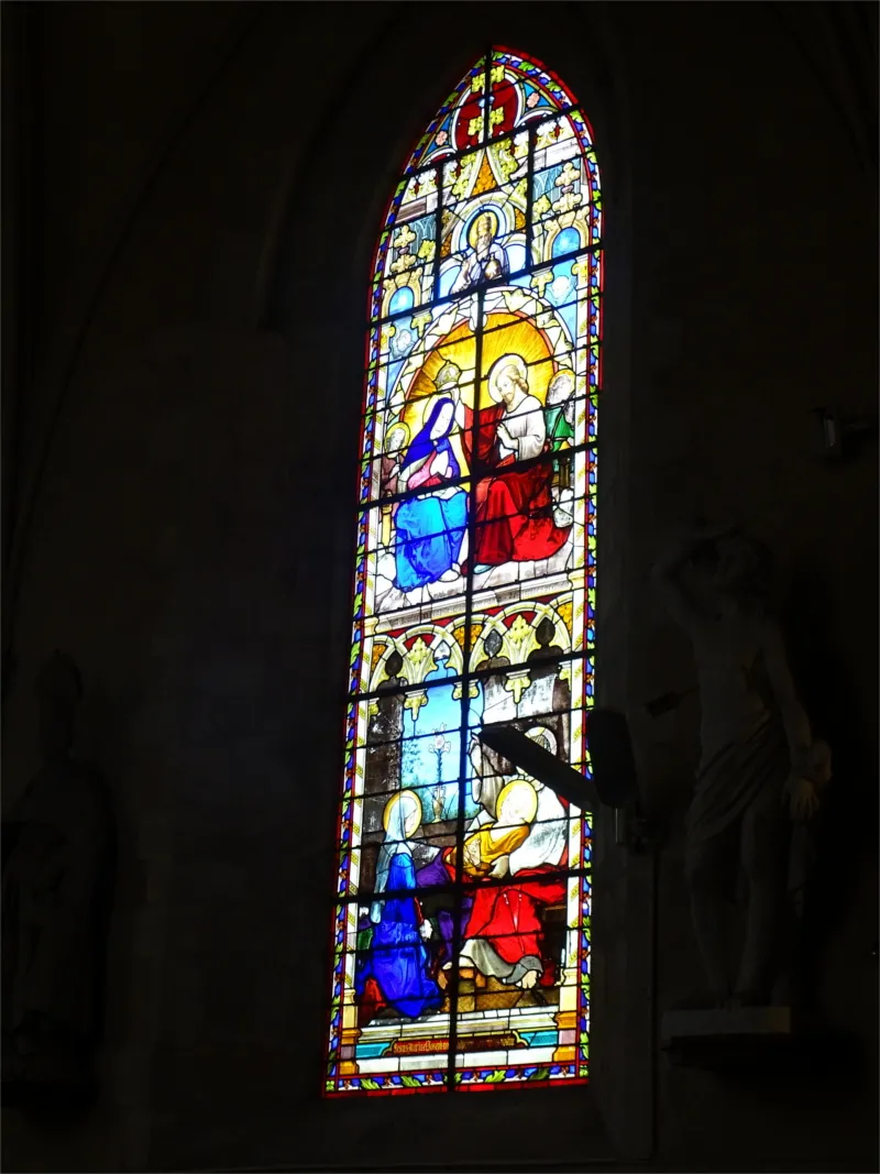 Vitrail Baie F dans l'Église Notre-Dame-de-l'Assomption de Sainte-Mère-Église