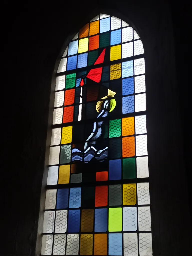 Vitrail Baie F de l'Église Saint-Jean-Baptiste à Saint-Sauveur-le-Vicomte