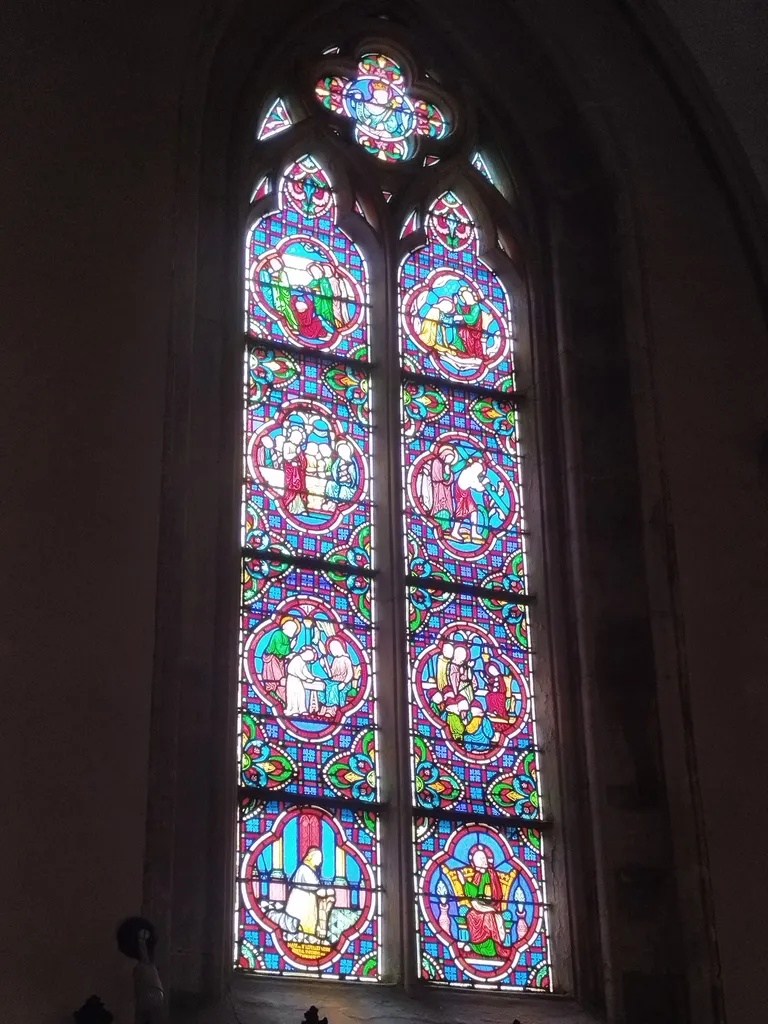 Vitrail Baie 3 : Vie de Jésus dans la Chapelle de la Bucaille à Cherbourg